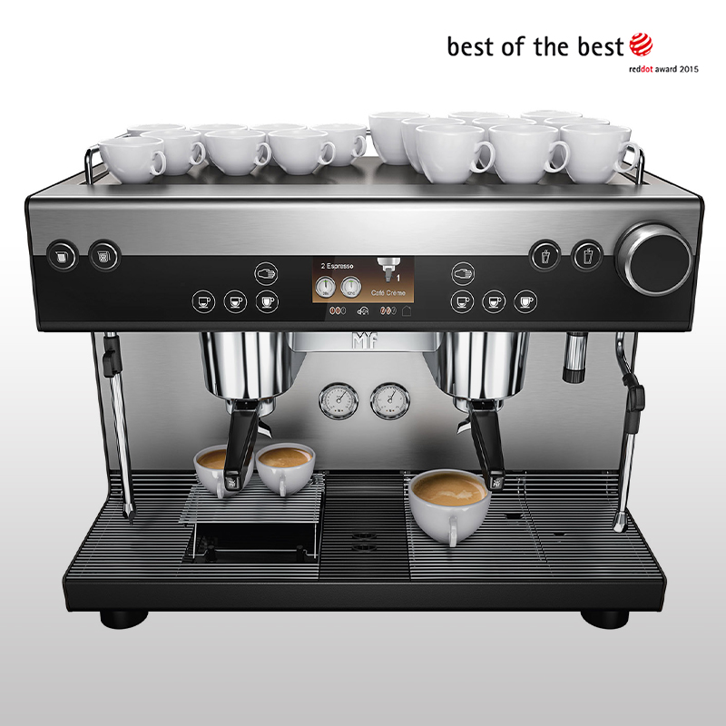 Contemporary design and attention to detail characterize this new semi-automatic machine. The new WMF espresso combines modernity and technological leadership with the flair of a traditional portafilter. Awarded the "red dot award - best of the best", the WMF espresso is not only aimed at the professional barista, thanks to its semi-automatic system it offers ease and flexibility for events and semi-skilled staff. red dot award 2015 - best of the best - design award - designship GmbH - product design - industrial design - interface design - iF world design index - Top 25 Industry - Top 100 design studios worldwide - we love design