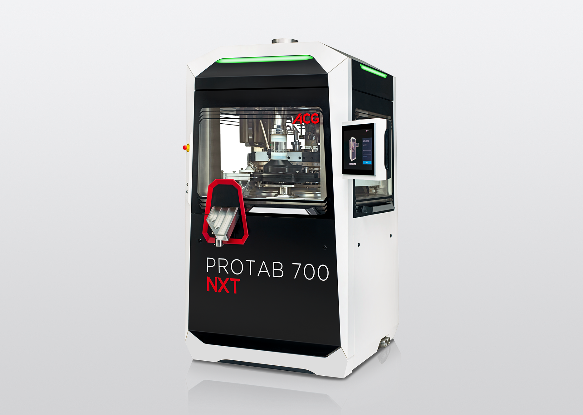 ACG Protab 300 NXT - New face of the ACG Pharma machine program New face of the ACG Pharma machine program. Precise, clear geometric shapes characterize the design of these machines. Hygiene and quality are reflected in the expressive bodies. ACG Group - Pharma Industry - Machine Program - iF Product Design Award 2021 - designship GmbH - Product Design - Industrial Design - Machine Design - Interface Design - iF world design index - Top 25 Industry - Top 100 design studios worldwide - we love design