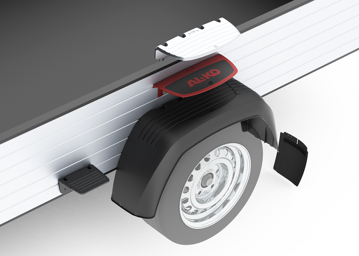 Das AL-KO Kotflügel-System für Pkw-Anhänger der Zukunft ist ein Novum am Markt! Zentrale Komponente ist der multifunktionale Kotflügel, an dem unterschiedliche Systemkomponenten angehängt werden. So können leicht, Regen-Spritzschutz, Werbeflächen und Trittstufen indiviuell angebracht werden. iF Product Design Award 2013 - Preisverleihung - AL-KO - designship GmbH - Produktdesign - Industriedesign - Maschinendesign - Interfacedesign - iF world design index - Top 25 Industry - Top 100 design studios worldwide - we love design