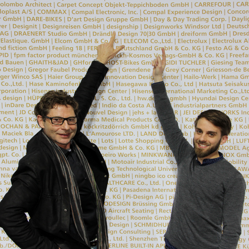 Here we are! Thomas Starczewski (designer and founder) and Piero Horn (industrial designer) from designship GmbH happily point out the placement on the winning wall. Once again designship GmbH achieves a coveted design award! Collischan - iF Product Design Award 2015 - design award - designship GmbH - Product design - Industrial design - Machine design - Interface design - iF world design index - Top 25 Industry - Top 100 design studios worldwide - we love design